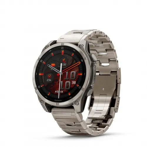 Garmin FĒNIX® 8 - 47 mm, AMOLED - FĒNIX® 8 - 47 mm, AMOLED, Sapphire - Titanium cu curea din titan Vented 010-02904-40