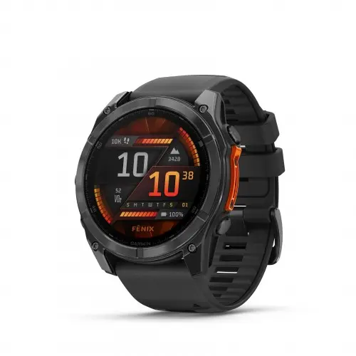 Garmin FĒNIX® 8 - 51 mm, AMOLED - FĒNIX® 8 - 51 mm, AMOLED - Slate Gray με Black σιλικονένιο λουράκι 010-02905-00