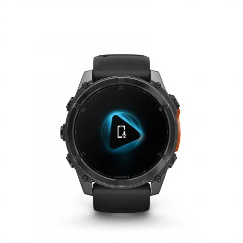 Garmin FĒNIX® 8 - 51 мм, AMOLED - FĒNIX® 8 - 51 мм, AMOLED, Sapphire - Titanium с Spark Orange/Graphite силиконова каишка 010-02905-11 - image 1