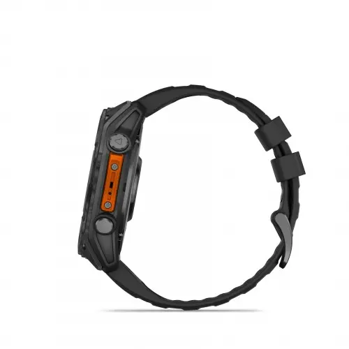 Garmin FĒNIX® 8 - 51 мм, AMOLED - FĒNIX® 8 - 51 мм, AMOLED, Sapphire - Titanium с Spark Orange/Graphite силиконова каишка 010-02905-11 - image 3