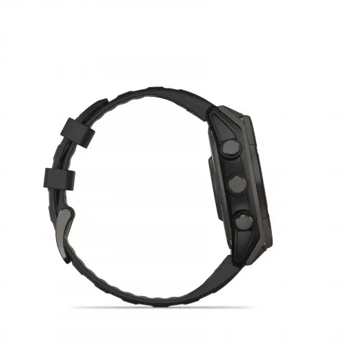 Garmin FĒNIX® 8 - 47 мм, SOLAR - FĒNIX® 8 - 47 мм Solar, Sapphire - Carbon Gray DLC Titanium с Black/Pebble Gray силиконова 010-02906-11 - image 3