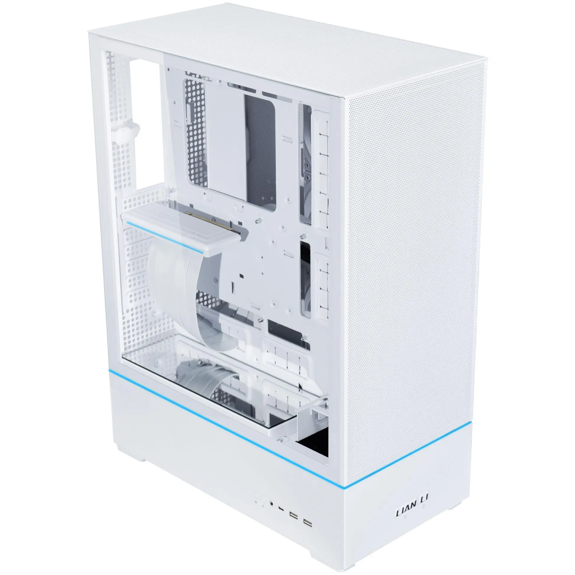Кутия Lian-Li SUP01W Mid-Tower, Tempered Glass, Бяло - image 1