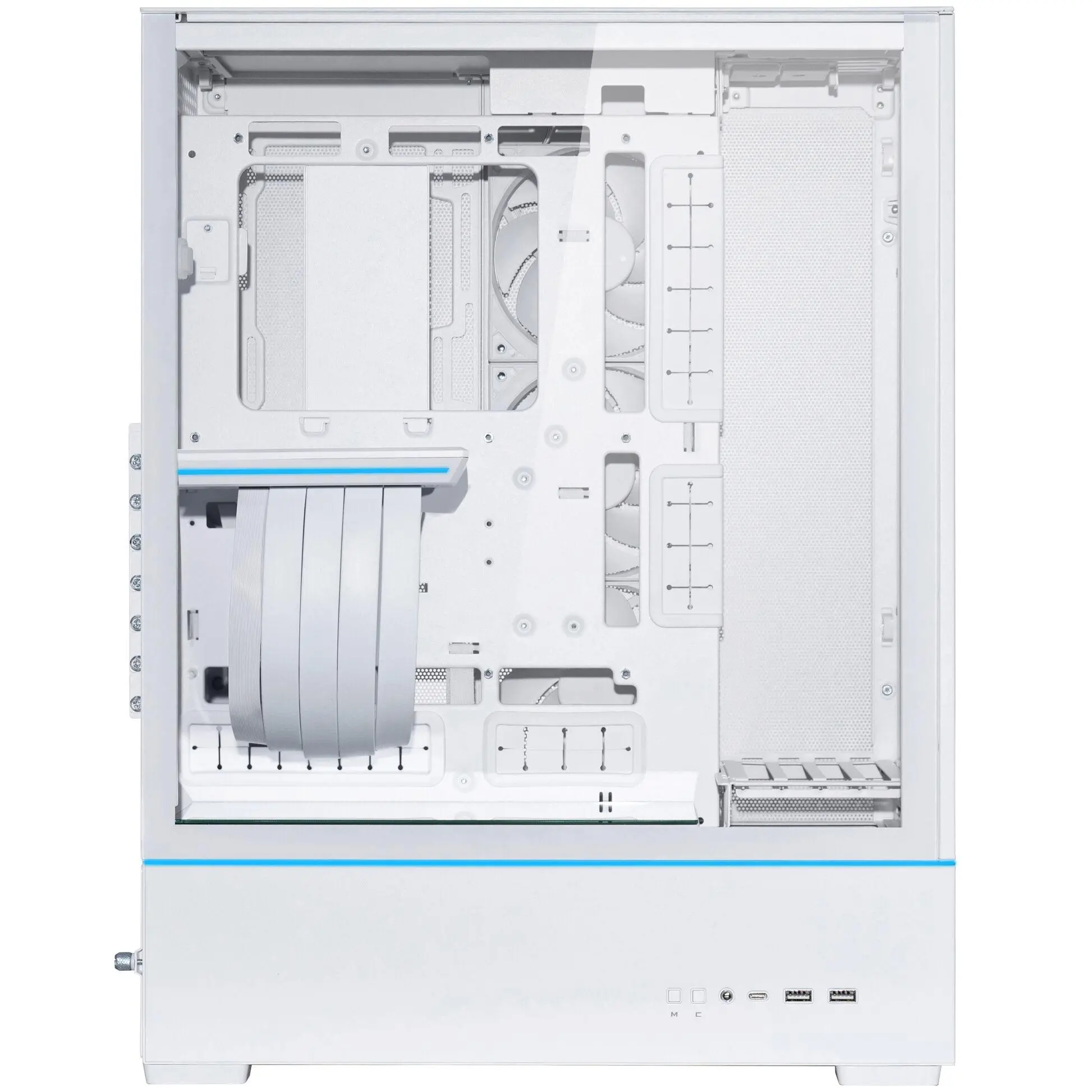 Кутия Lian-Li SUP01W Mid-Tower, Tempered Glass, Бяло - image 2