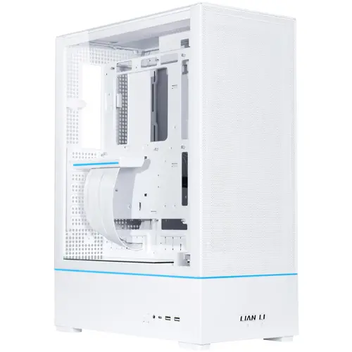 Carcasă Lian-Li SUP01W Mid-Tower, Tempered Glass, Alb - 1