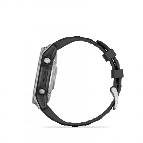Garmin FĒNIX® E - fēnix E – 47 мм, AMOLED - Stainless Steel с Black силиконова каишка 010-03025-00 - image 1