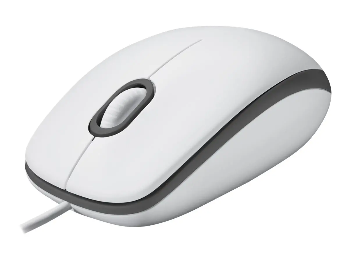 МИШКА LOGITECH M100 - Corded Mouse / Optical Tracking Sensor - Жична - White - PN 910-006764 - image 1