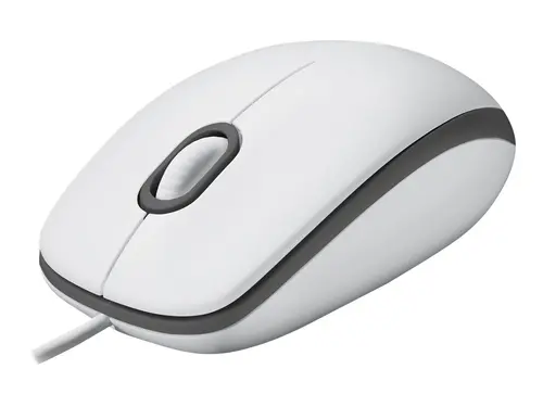 МИШКА LOGITECH M100 - Corded Mouse / Optical Tracking Sensor - Жична - White - PN 910-006764 - image 1