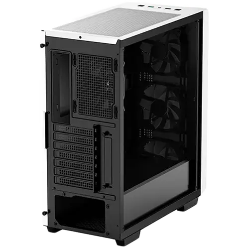 DeepCool CC560 WH V2, Mid Tower, Mini-ITX/Micro-ATX/ATX, 1xUSB3.0, 1xUSB2.0, 1xAudio, 4x120mm Pre-Installed LED Fans, Tempered Glass, Mesh Panel, White - image 3