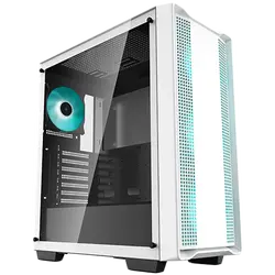 DeepCool CC560 WH V2, Mid Tower, Mini-ITX/Micro-ATX/ATX, 1xUSB3.0, 1xUSB2.0, 1xAudio, 4x120mm Pre-Installed LED Fans, Tempered Glass, Mesh Panel, White