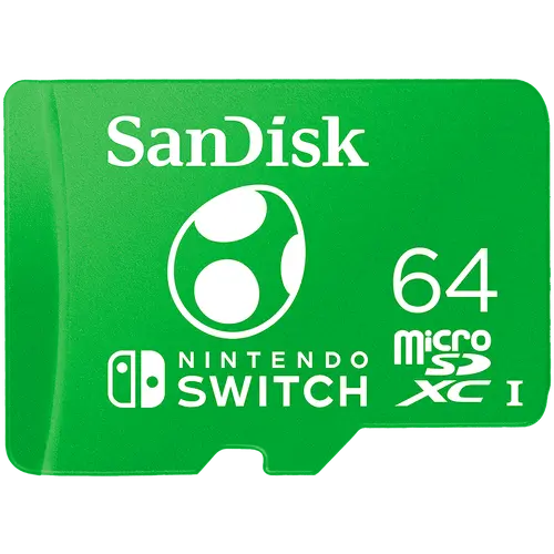 SANDISK Nintendo MicroSDXC UHS-I κάρτα για Nintendo Switch, Yoshi Edition - 64GB, ταχύτητα ανάγνωσης έως 100MB/s, εγγραφής έως 90MB/s - 1