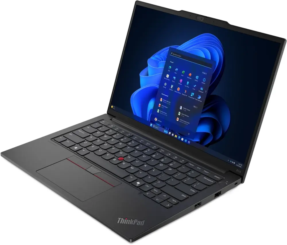 Лаптоп, Lenovo ThinkPad E14 G6 AMD Ryzen 7 7735HS (up to 4.75GHz, 16MB L3), 16GB DDR5-4800, 512GB SSD, 14" WUXGA (1920x1200) IPS AG, AMD Radeon 680M Graphics, FHD&IR Cam, Backlit KB, WLAN, BT, 3 cell, FPR, DOS, 3Y Onsite - image 2