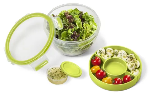 Кутия за съхранение, Tefal K3100112, CLIP&GO salad bowl rd 1.0L TEF - image 1