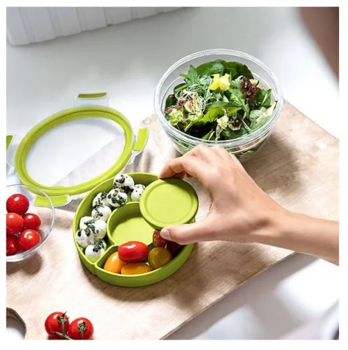 Кутия за съхранение, Tefal K3100112, CLIP&GO salad bowl rd 1.0L TEF - image 3