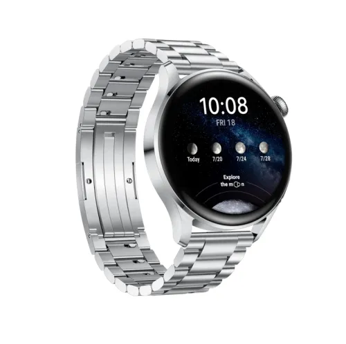 Часовник, Huawei Watch 3 Elite Galileo-L31E, 1.43", Amoled, 466x466, 2GB+16GB, BT(2.4 GHz, supports BT5.2 and BR+BLE), e-Sim*(If it's active in the operator), WR 5ATM, GPS, WiFi, Battery 450 mAh, Ultra-long battery life 14 days, Harmony OS, APP Galery, stainless