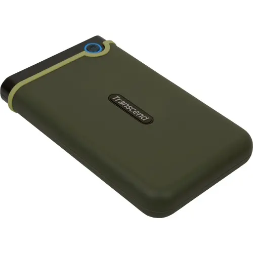 Твърд диск, Transcend 2TB, 2.5" Portable HDD, StoreJet M3, Military Green, Slim - image 1