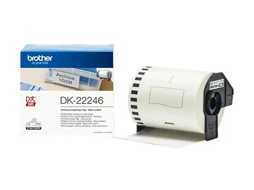 Консуматив, Brother DK-22246 Continuous Paper Label Roll - Black on White, 103mm wide - image 1
