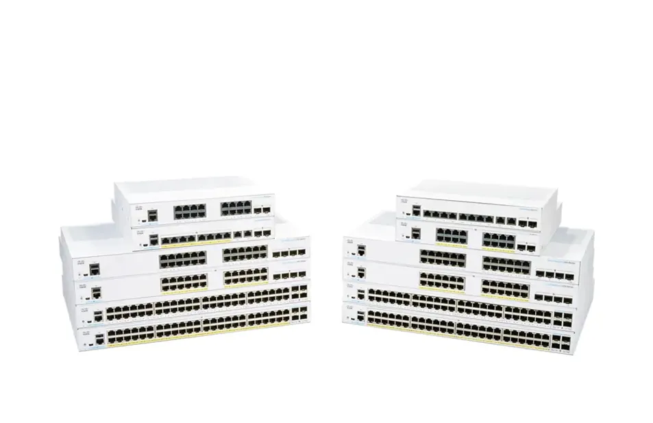 Комутатор, Cisco CBS350 Managed 24-port GE, PoE, 4x10G SFP+