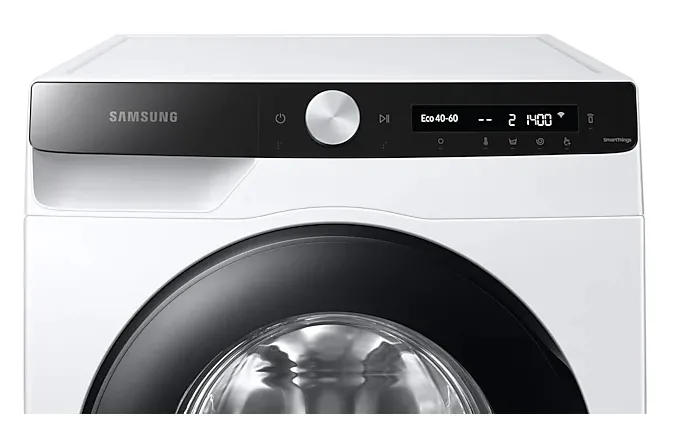 Пералня, Samsung WW80T504DAE/S7, Washing Machine,  8 kg, 1400 rpm,  Energy Efficiency B, Eco Bubble, Hygiene Steam, Spin Efficiency B,  White, Black door - image 9