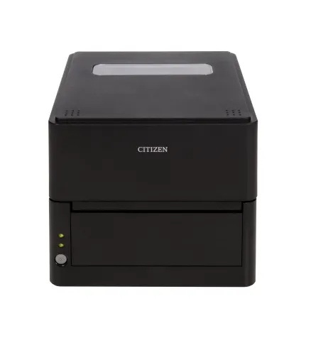 Етикетен принтер, Citizen Label Desktop printer CL-E300 Direct thermal Print Speed 200mm/s, Print Width(max.) 4"(104 mm)/ Media Width (min-max) 1"- 5"(25.4-118.1 mm)/ Roll Size(max) 5"(125 mm), Core Size 1" (25mm), Resol.203dpi/ Interface USB/RS-232/LAN EN Plug(EU) Black - image 2