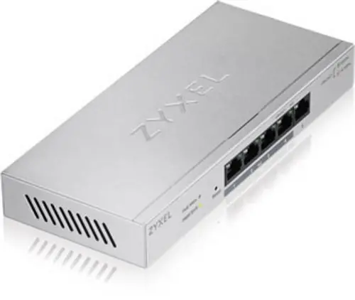 Комутатор, ZyXEL GS1200-5HPv2, 5 Port Gigabit PoE+ webmanaged Switch, 4x PoE, 60 Watt - image 2