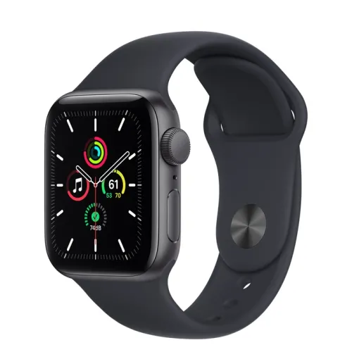Часовник, Apple Watch SE (v2) GPS, 40mm Space Grey Aluminium Case with Midnight Sport Band - Regular
