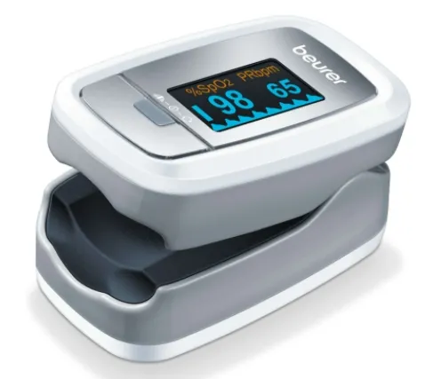 Пулсов оксиметър, Beurer PO 30 pulse oximeter, Measurement of arterial oxygen saturation (SpO2) and heart rate (pulse), Colour display with 4 available views, Adjustable display brightness,Graphic pulse display, Medical device