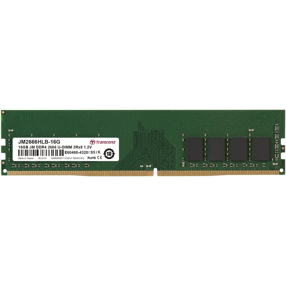 Памет, Transcend 16GB JM DDR4 2666Mhz U-DIMM 2Rx8 1Gx8 CL19 1.2V