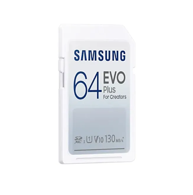 Памет, Samsung 64GB SD Card EVO Plus, Class10, Transfer Speed up to 130MB/s - image 1