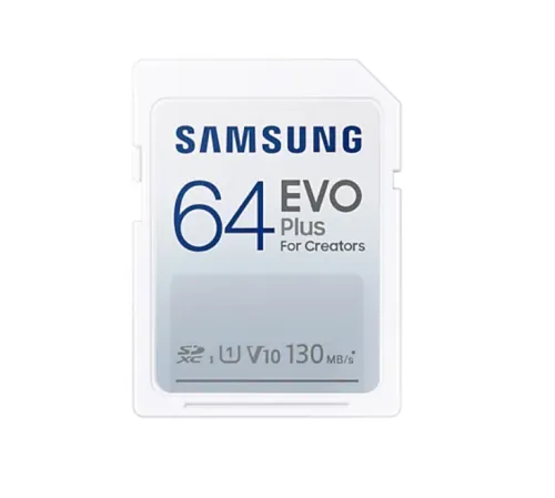 Памет, Samsung 64GB SD Card EVO Plus, Class10, Transfer Speed up to 130MB/s