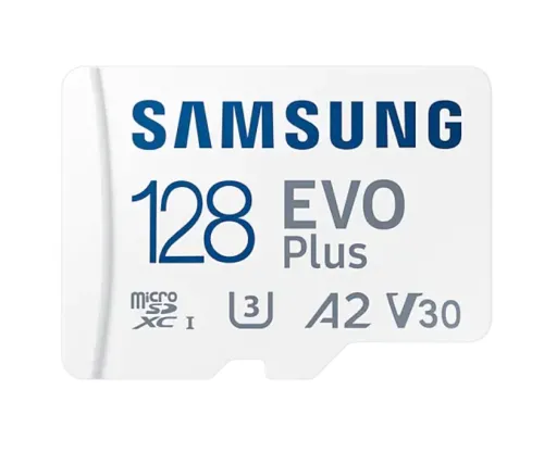 Памет, Samsung 128GB micro SD Card EVO Plus with Adapter, Class10, Transfer Speed up to 130MB/s