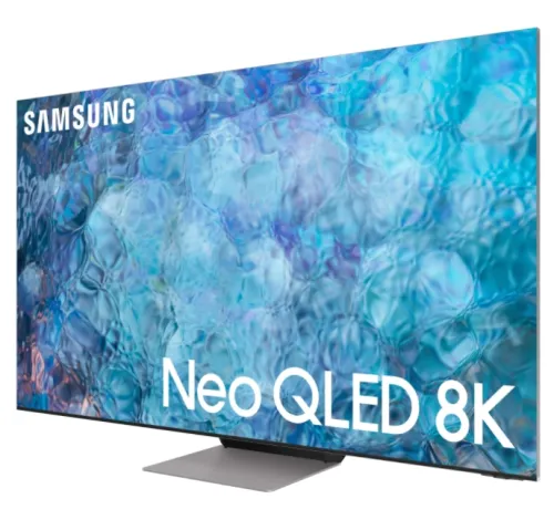 Телевизор, Samsung 75'' 75QN900A Neo QLED 8K FLAT, SMART, 4900 PQI, Quantum Matrix Pro, Direct Full Array 8x, Micro Dimming, Quantum HDR 3000, HDR 10+, Dolby Digital Plus, Q-Symphony, Mirroring, Bixby, Bluetooth 5.2, Wi-Fi 6, 4xHDMI, 3xUSB, Frameless, Tizen, Silver - image 1