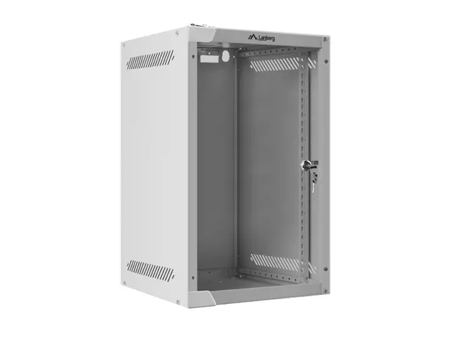 Dulap de comunicații, Lanberg rack cabinet 10'' wall-mount 9U / 280x310 for self-assembly (flat pack), gri