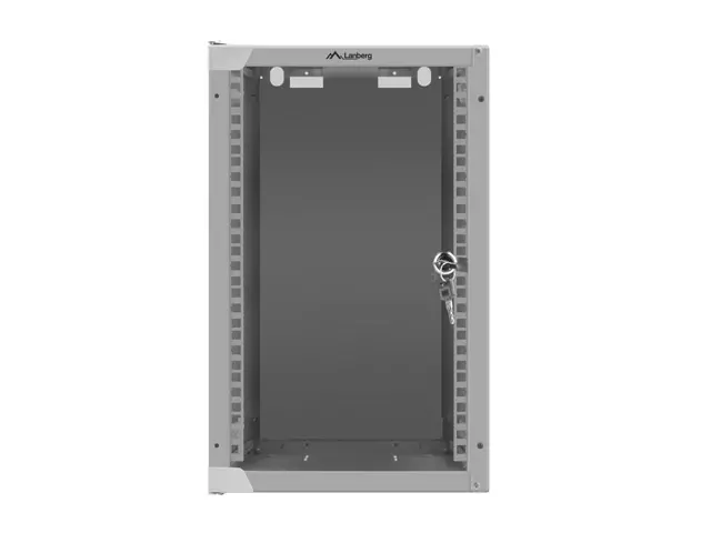 Dulap de comunicații, Lanberg rack cabinet 10'' wall-mount 9U / 280x310 for self-assembly (flat pack), gri - image 1