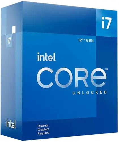 Процесор, Intel Core i7-12700KF 12C/20T (eC 2.7GHz / pC 3.6GHz / 5.0GHz Boost, 25MB, 125W, LGA1700)
