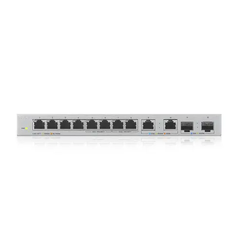 Комутатор, ZyXEL XGS1010-12, 8-Port Gigabit Unmanaged Switch with 2-Port 2.5G/2-Port SFP+ - image 2