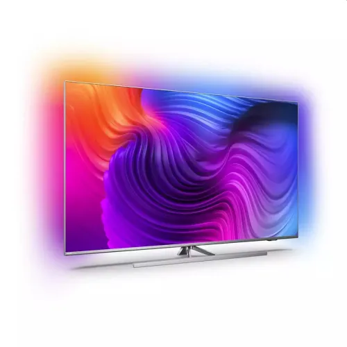 Телевизор, Philips 65PUS8506/12, 65" THE ONE UHD 4K LED 3840x2160, DVB-T2/C/S2, Ambilight 3, HDR10+, HLG, Android 9, Dolby Vision, Dolby Atmos, Quad Core P5 Perfect/Al, 60Hz, BT 4.2, HDMI, USB, Cl+, 802.11ac, Lan, 20W RMS, Swivel Stand, Silver - image 1