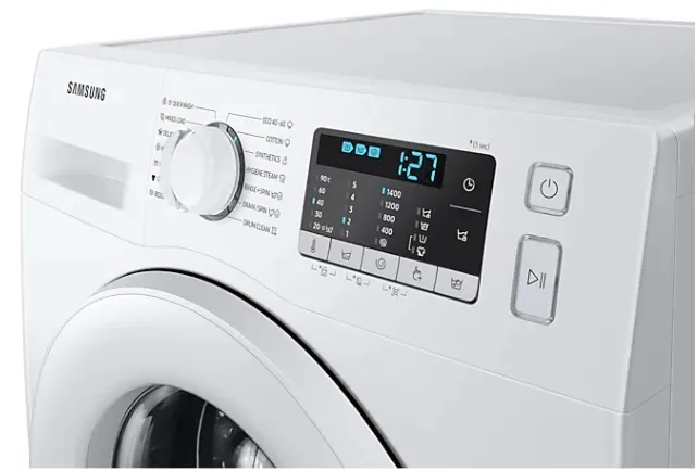 Пералня, Samsung WW80TA026TT/LE, Washing Machine,  8 kg, 1200 rpm,  Energy Efficiency B, Eco Bubble, Bubble Soak, Hygiene Steam, Spin Efficiency B,  White, White door - image 3
