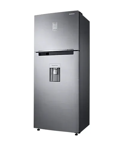Хладилник, Samsung RT46K6630S9/EO, Refrigerator, Total 455 l, refrigerator 343 l, freezer 113 l, Twin Cooling Plus, No Frost, Multi Flow, External Display, Water dispenser, Energy Efficiency F, Noise level 40 dBA, 183/72.6/70, Polished stainless steel - image 1