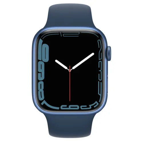 Часовник, Apple Watch Series 7 GPS, 45mm Blue Aluminium Case with Abyss Blue Sport Band - Regular - image 1
