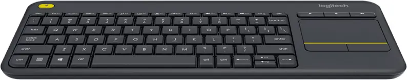 Клавиатура, Logitech Wireless Touch Keyboard K400 Plus Black - image 1