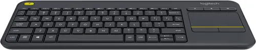 Клавиатура, Logitech Wireless Touch Keyboard K400 Plus Black - image 1