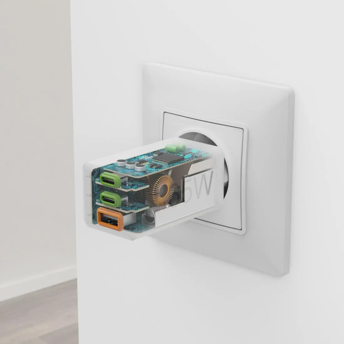 HAMA Бързо мини зарядно, 65W, GaN, PD, 201996 - image 6