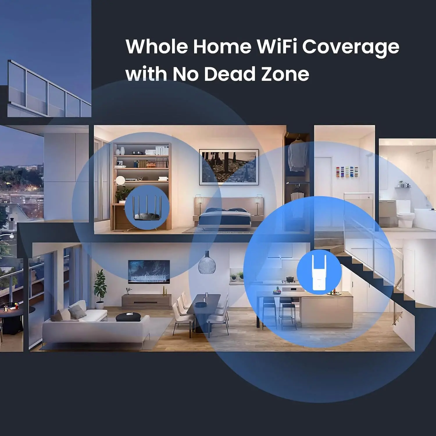 Аксес-пойнт, TENDA A23 WI-FI 6 RANGE EXTEND - image 3