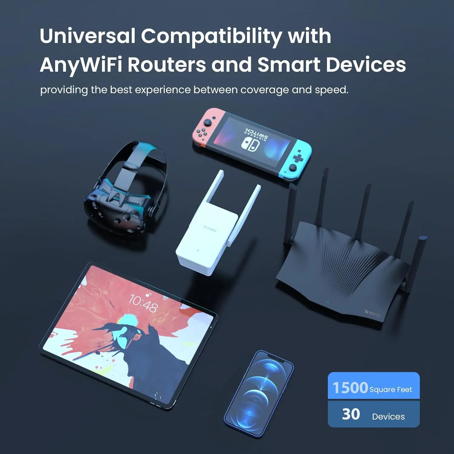 Аксес-пойнт, TENDA A23 WI-FI 6 RANGE EXTEND - image 4