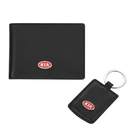 Сет от ключодържател и калъф за документи SILVER FLAME с лого KIA - image 1
