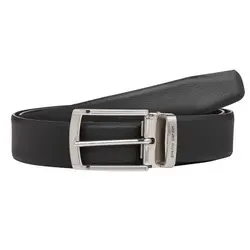 Мъжки черен колан 110 см - PIERRE CARDIN