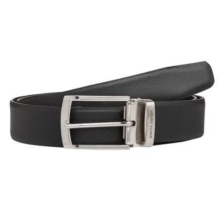 Мъжки черен колан 120 см - PIERRE CARDIN