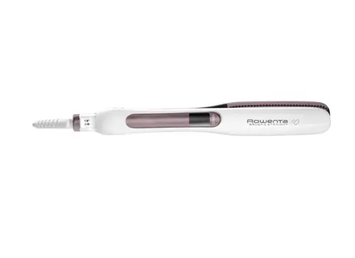 Преса, Rowenta SF7510F0, Brush&Straight Premium Care, LCD display, 130 - 200 ° C, Replaceable Plates, Ionizer, Cover type: Cashmere Keratin, Warm-up time: 15 sec, White / Purple - image 2