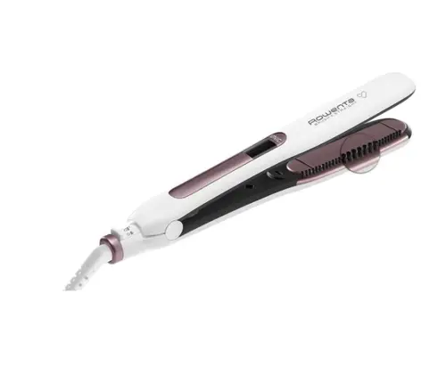 Преса, Rowenta SF7510F0, Brush&Straight Premium Care, LCD display, 130 - 200 ° C, Replaceable Plates, Ionizer, Cover type: Cashmere Keratin, Warm-up time: 15 sec, White / Purple - image 3