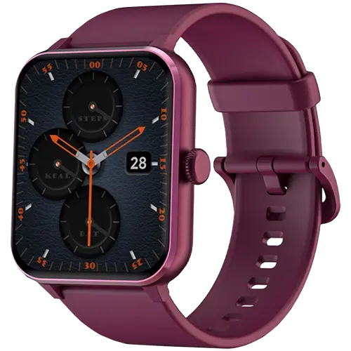 Blackview R50, 1.85-inch TFT HD, 350mAh Battery, 24-hour SpO2 Detection + Heart Rate Monitoring, Calls and SMS notification, Claret